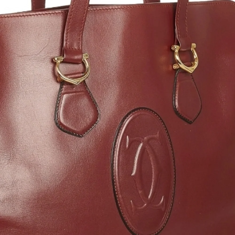 Rare⚜️Cartier Must de Cartier Leather Tote Bag - Picture 5 of 15